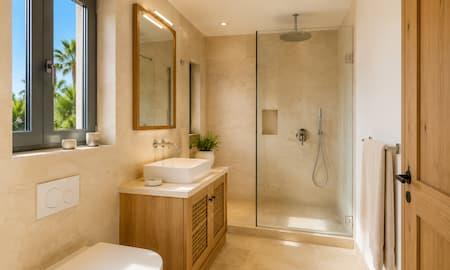 Baño limpio y en perfecto funcionamiento